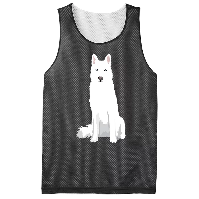 Beautiful White Siberian Husky Sweet White Snow Dog Mesh Reversible Basketball Jersey Tank