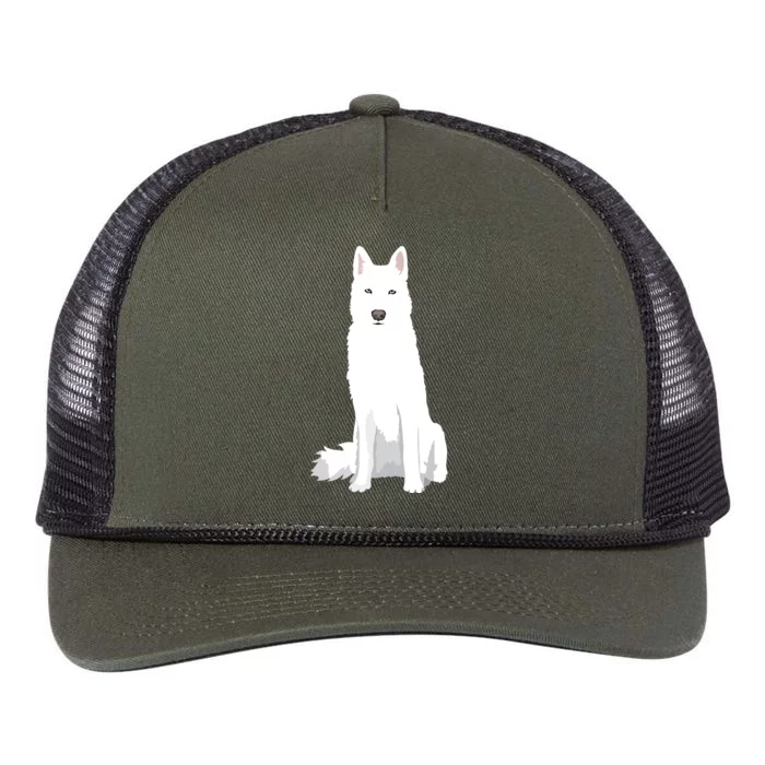 Beautiful White Siberian Husky Sweet White Snow Dog Retro Rope Trucker Hat Cap