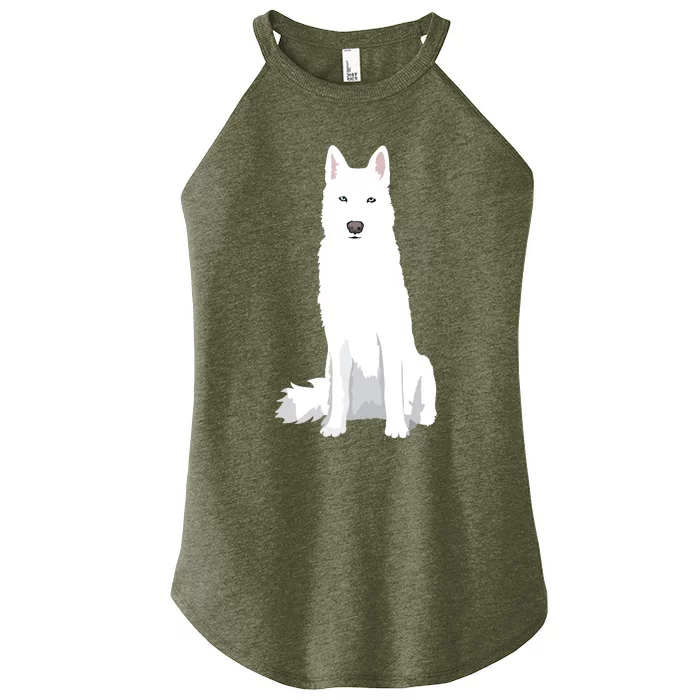 Beautiful White Siberian Husky Sweet White Snow Dog Women’s Perfect Tri Rocker Tank