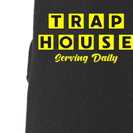 Black Waffle TrapHouse Serving Daily Doggie 3-End Fleece Hoodie