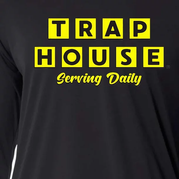 Black Waffle TrapHouse Serving Daily Cooling Performance Long Sleeve Crew