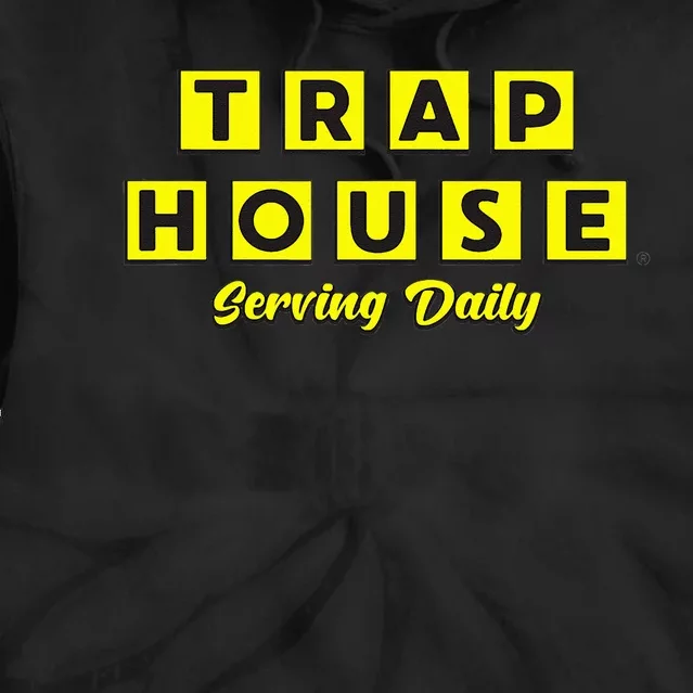 Black Waffle TrapHouse Serving Daily Tie Dye Hoodie