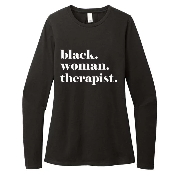 Black Woman Therapist Black Counselor Black Therapist Womens CVC Long Sleeve Shirt