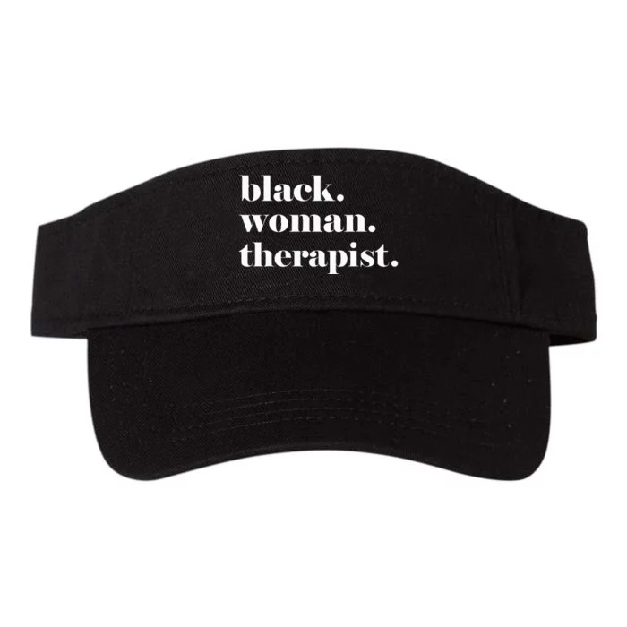 Black Woman Therapist Black Counselor Black Therapist Valucap Bio-Washed Visor