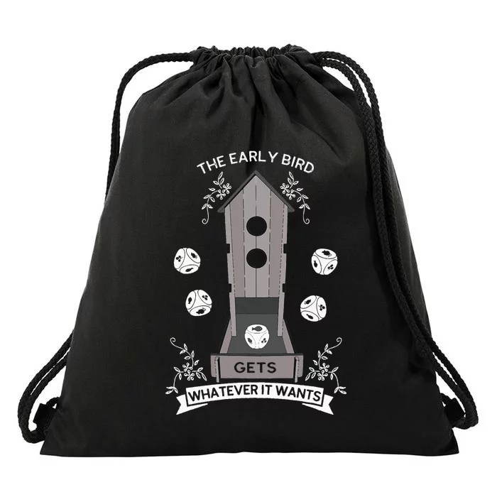 Bird Wingspan - The Early Bird Gets Whatever it Wants Dice Drawstring Bag