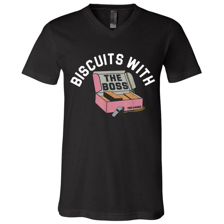Biscuits With The Boss V-Neck T-Shirt