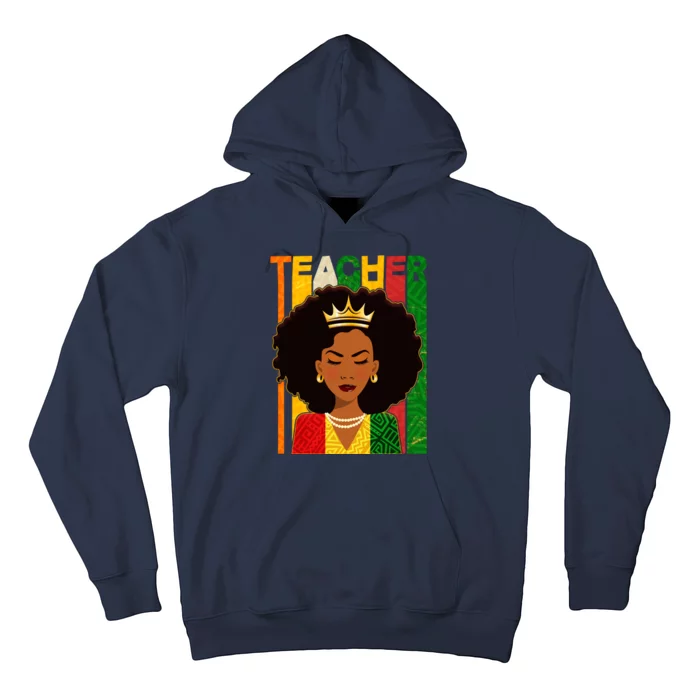 Black Woman Teacher African Black American History Hoodie