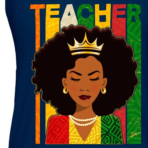 Black Woman Teacher African Black American History Ladies Essential Flowy Tank