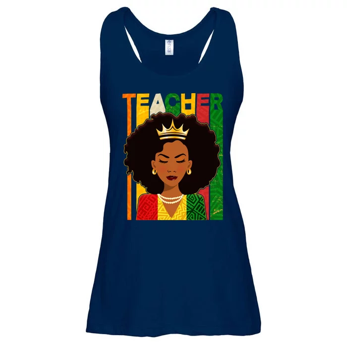 Black Woman Teacher African Black American History Ladies Essential Flowy Tank