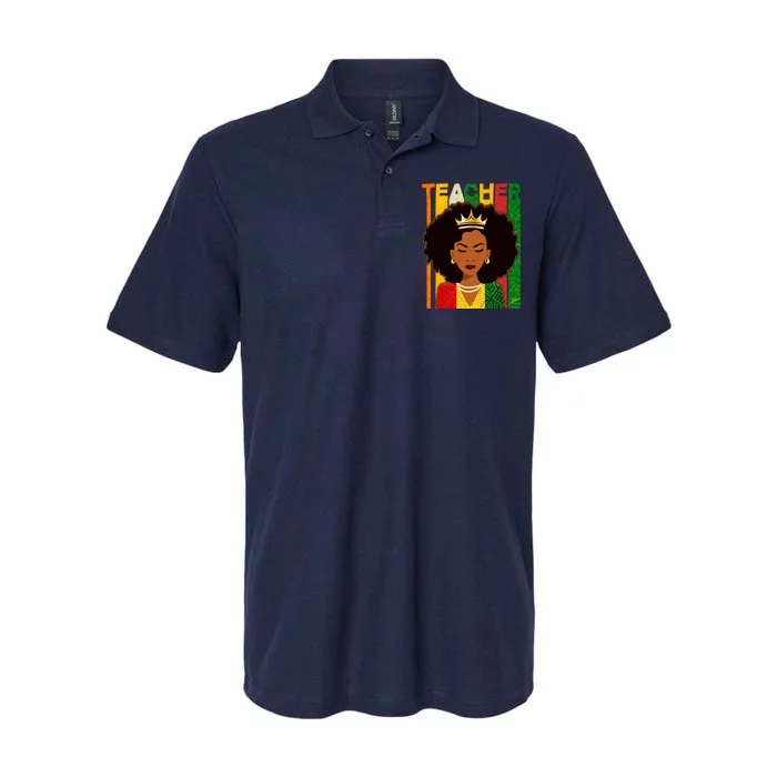 Black Woman Teacher African Black American History Softstyle Adult Sport Polo