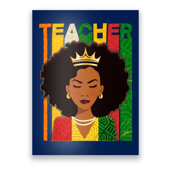 Black Woman Teacher African Black American History Poster