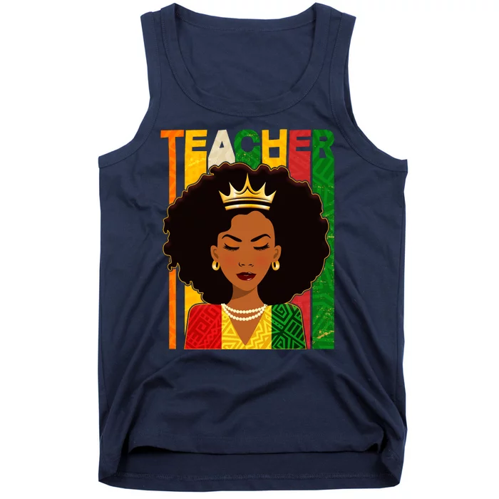 Black Woman Teacher African Black American History Tank Top