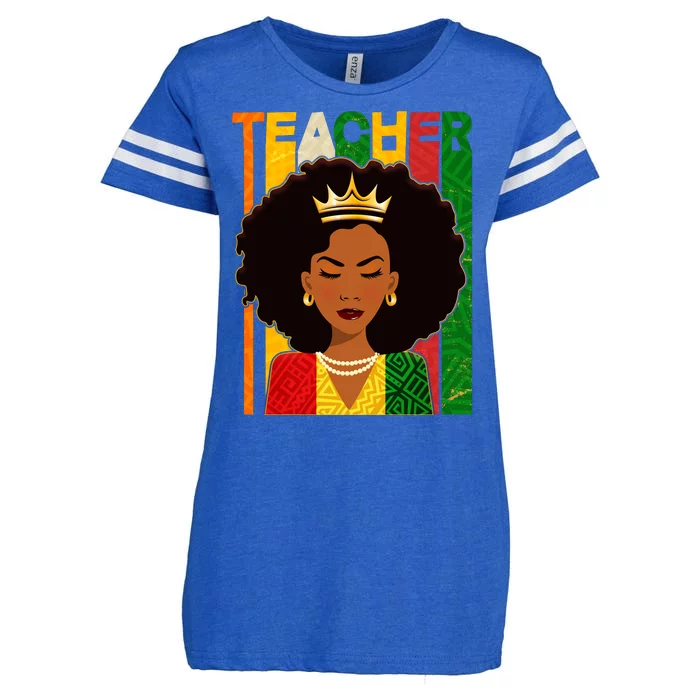 Black Woman Teacher African Black American History Enza Ladies Jersey Football T-Shirt