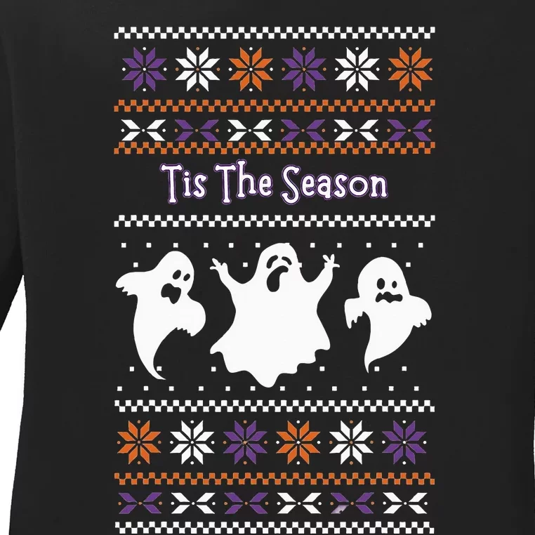 Bootiful Wishes Tis the Season Ladies Long Sleeve Shirt