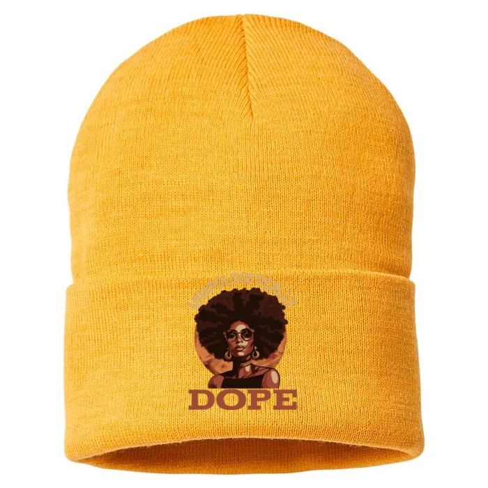 Black Wo Unapologetically Dope Juneteenth Black History Sustainable Knit Beanie