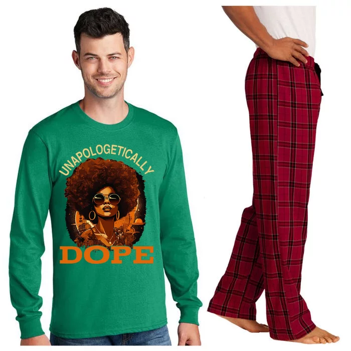 Black Women Unapologetically Dope Juneteenth Black History Long Sleeve Pajama Set