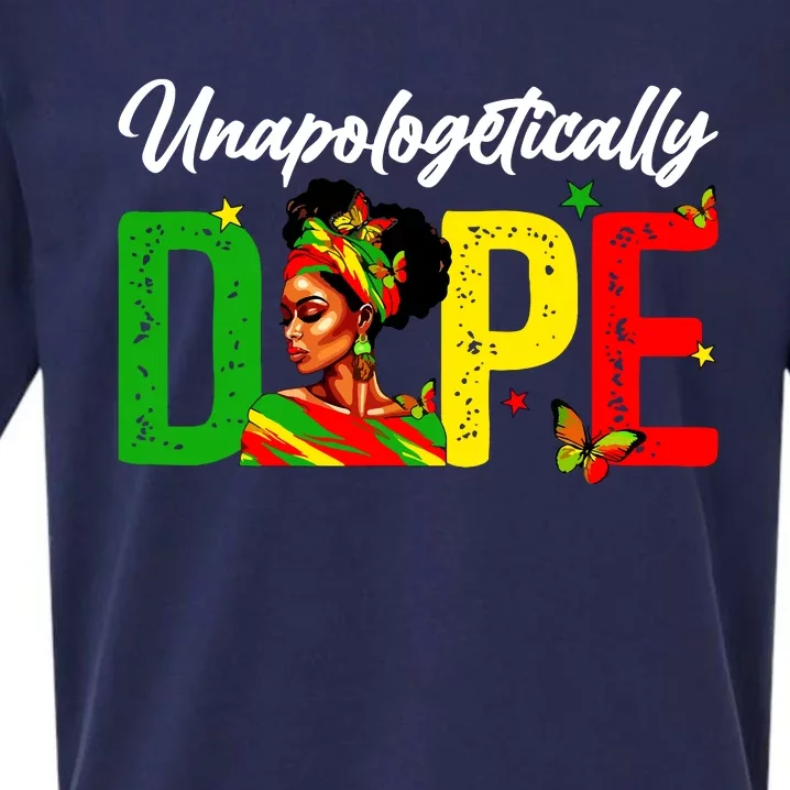 Black Women Unapologetically Dope Juneteenth Black History Sueded Cloud Jersey T-Shirt