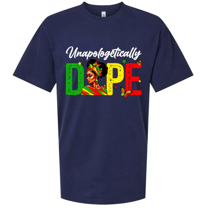 Black Women Unapologetically Dope Juneteenth Black History Sueded Cloud Jersey T-Shirt