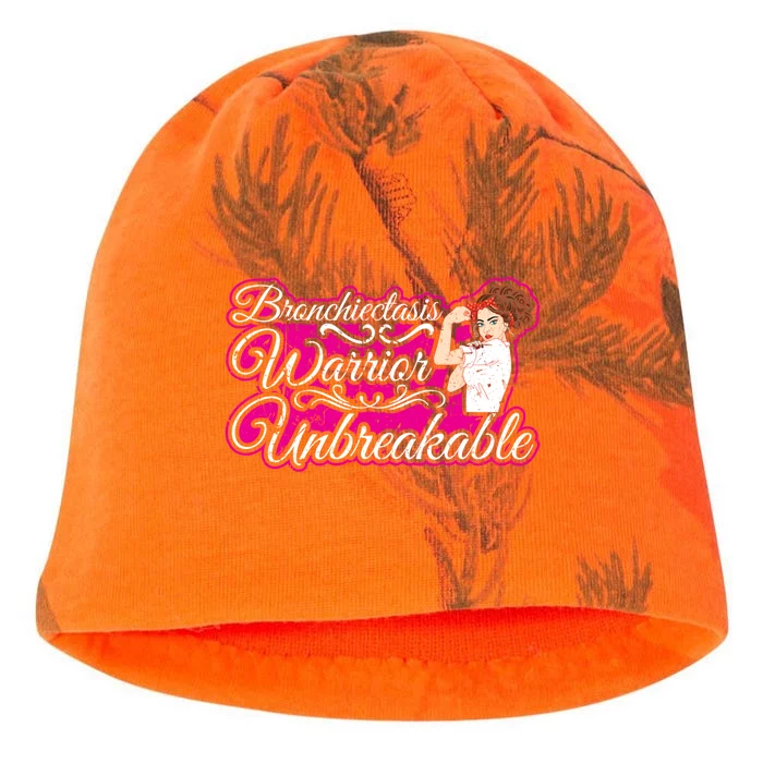 Bronchiectasis Warrior Unbreakable Awareness Gift Kati - Camo Knit Beanie