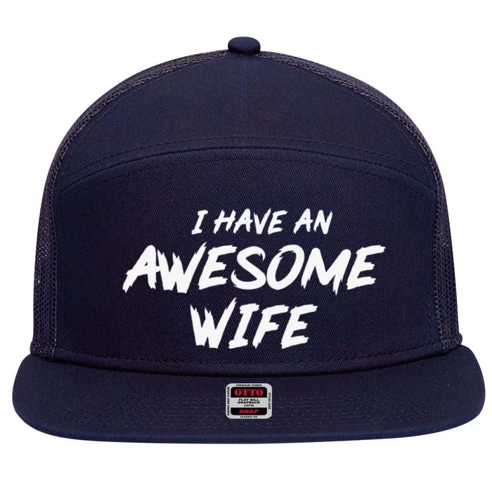 Best Wife Valentine's Day 7 Panel Mesh Trucker Snapback Hat