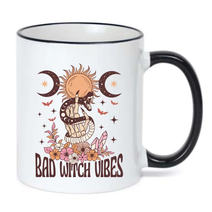 Bad Witch Vibes Boho Witchcraft Coven Astrology Crystals Gift Black Color Changing Mug