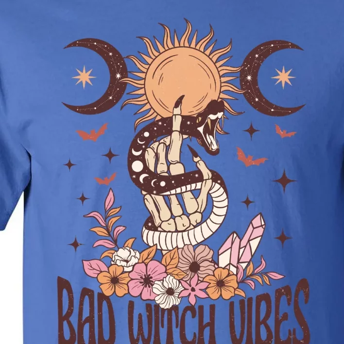 Bad Witch Vibes Boho Witchcraft Coven Astrology Crystals Gift Tall T-Shirt