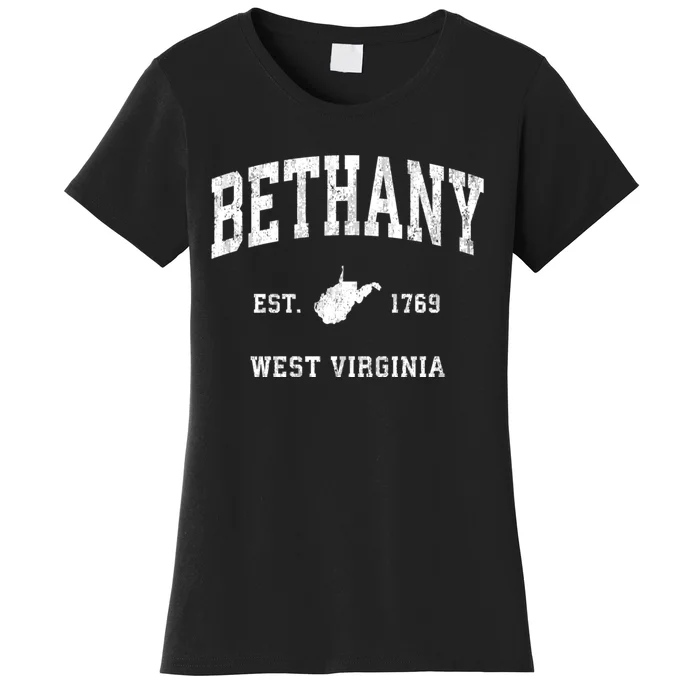 Bethany West Virginia Wv Vintage Established Athletic Sports Design Women's T-Shirt