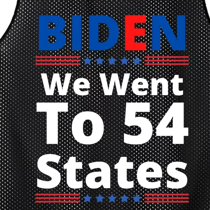 Biden We Went To 54 States Funny Joe Biden Saying Mesh Reversible Basketball Jersey Tank