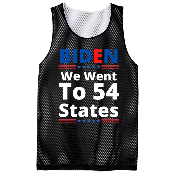 Biden We Went To 54 States Funny Joe Biden Saying Mesh Reversible Basketball Jersey Tank