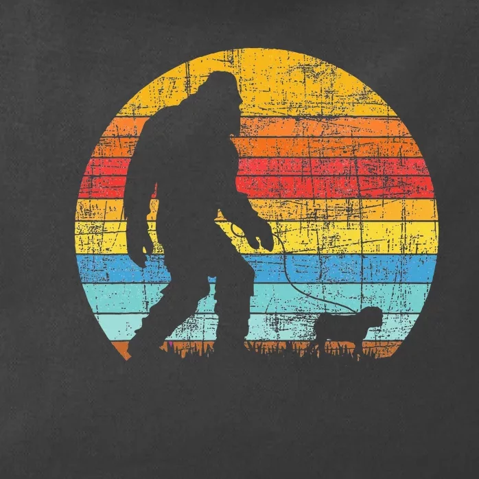 Bigfoot Walking With A Pug Dog Owner Animal Puppy Trainer Zip Tote Bag