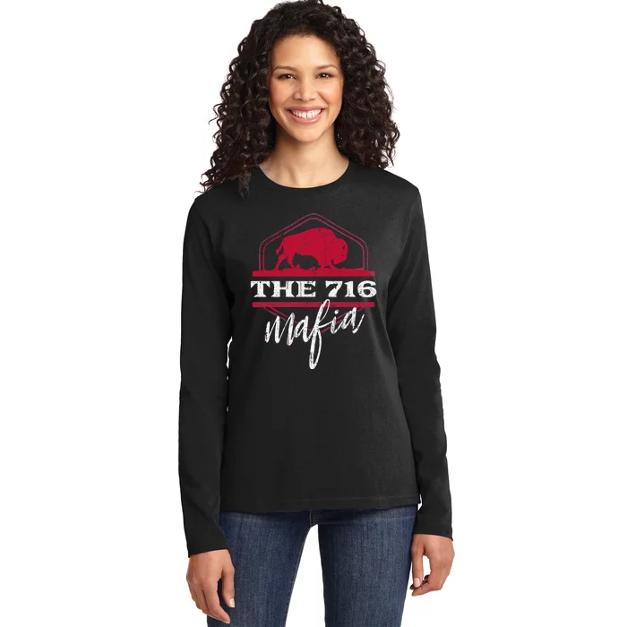 Bflo Wny West New York For The 716 Area Code Buffalo Ny Ladies Long Sleeve Shirt