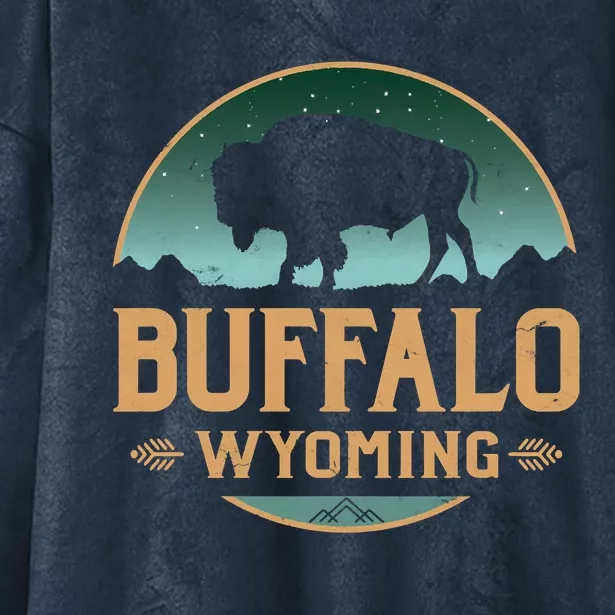 Buffalo Wyoming WY Buffalo Bison Hooded Wearable Blanket