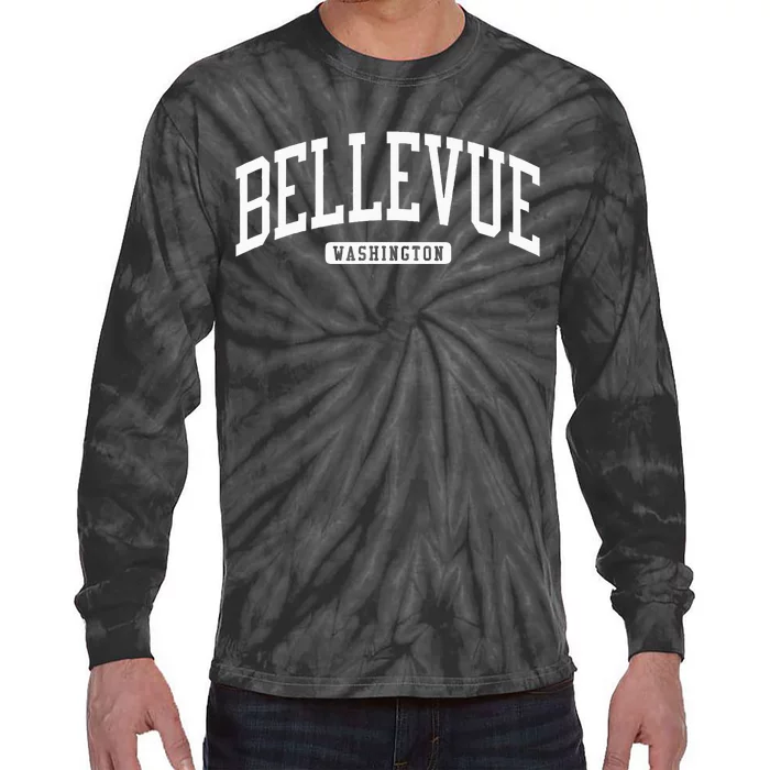 Bellevue Washington Wa College University Style Tie-Dye Long Sleeve Shirt