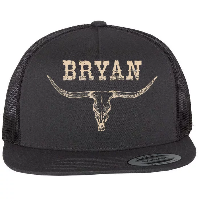 Bryan Wild West Personalized Bryan Birthday Bryan Family Flat Bill Trucker Hat