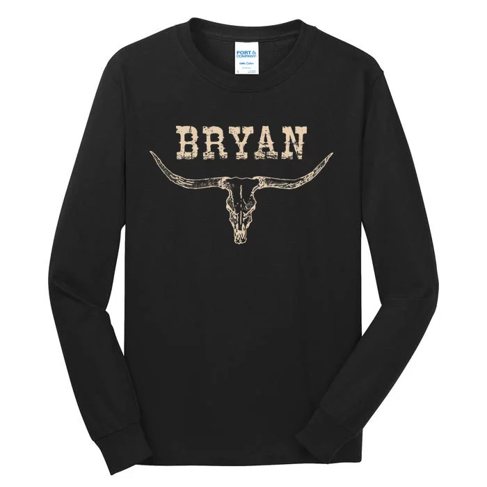 Bryan Wild West Personalized Bryan Birthday Bryan Family Tall Long Sleeve T-Shirt