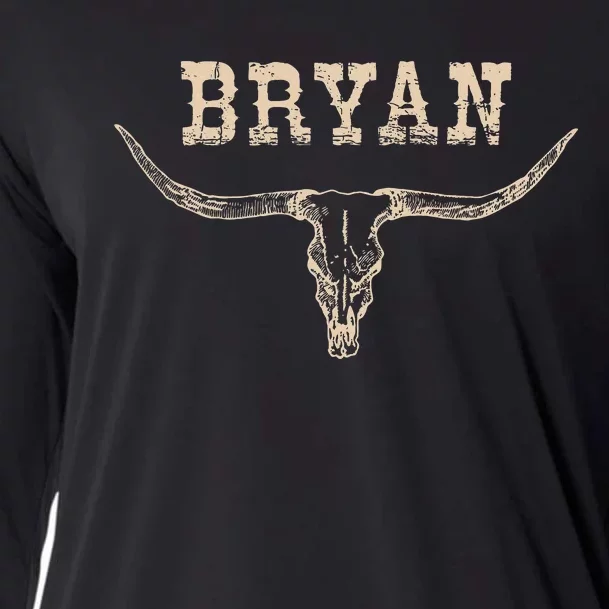 Bryan Wild West Personalized Bryan Birthday Bryan Family Cooling Performance Long Sleeve Crew