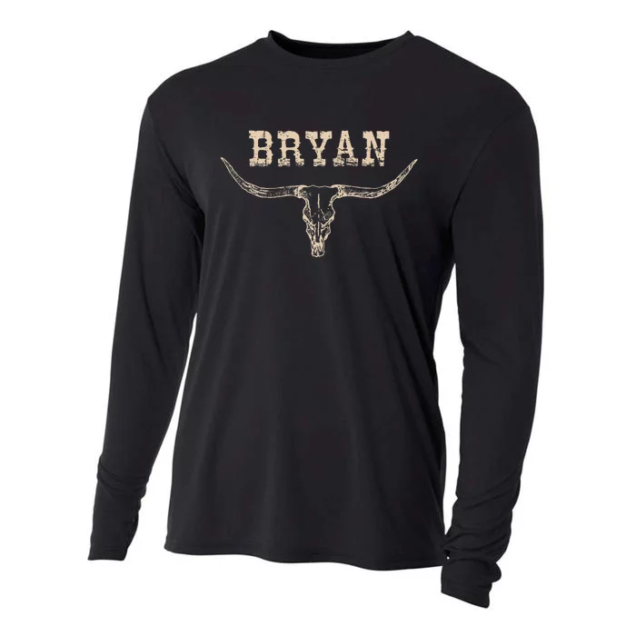 Bryan Wild West Personalized Bryan Birthday Bryan Family Cooling Performance Long Sleeve Crew