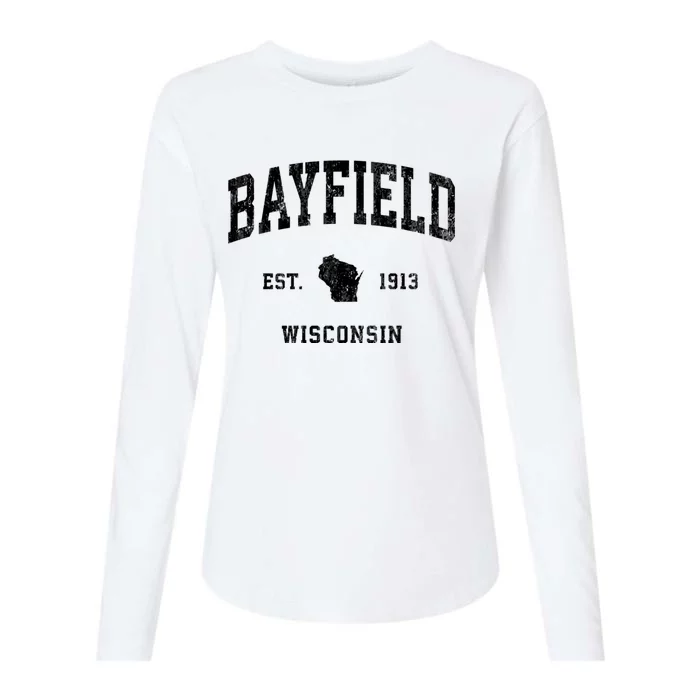 Bayfield Wisconsin Wi Vintage Athletic Sports Womens Cotton Relaxed Long Sleeve T-Shirt