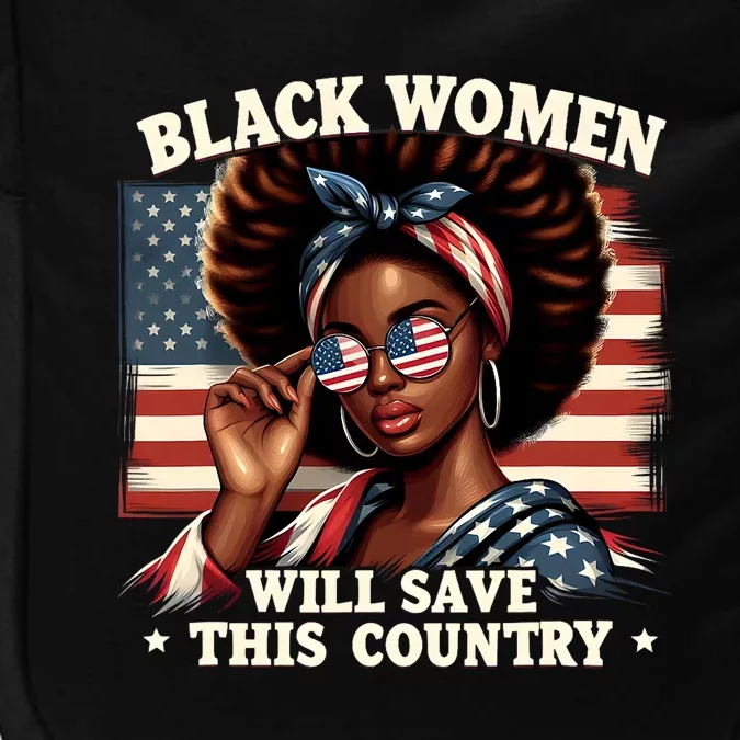 Black Women Will Save This Country LocD Hair Usa Flag Impact Tech Backpack