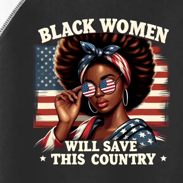 Black Women Will Save This Country LocD Hair Usa Flag Toddler Fine Jersey T-Shirt