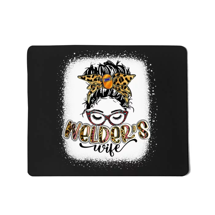 Bleached Welder Wife Life Messy Bun Mother's Day Mousepad