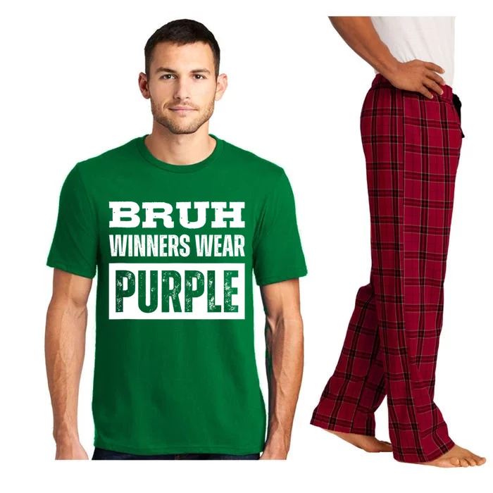 Bruh Winners Wear Purple Vintage Retro Pajama Set