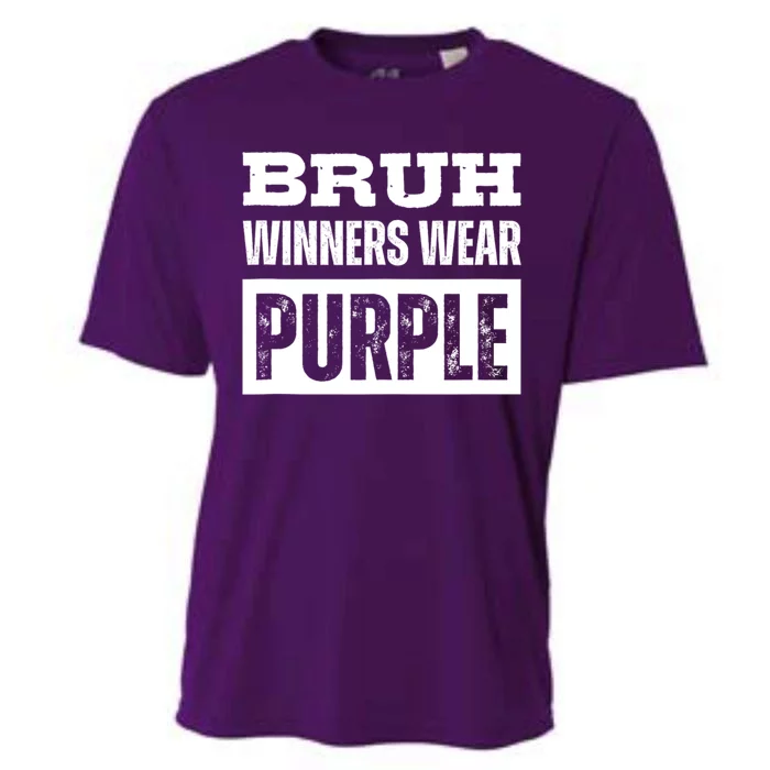 Bruh Winners Wear Purple Vintage Retro Cooling Performance Crew T-Shirt