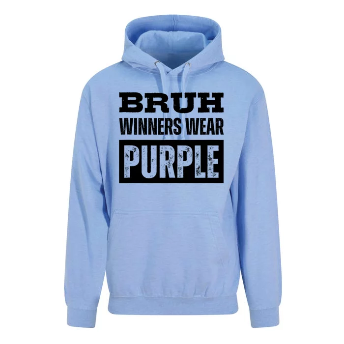 Bruh Winners Wear Purple Vintage Retro Unisex Surf Hoodie