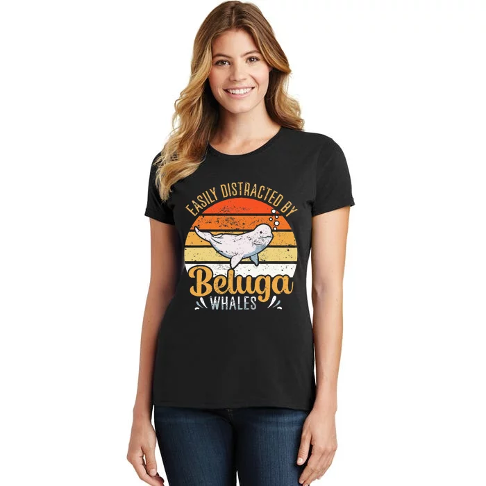 Beluga Whale White Whale Sea Canary Whale Watching Women's T-Shirt