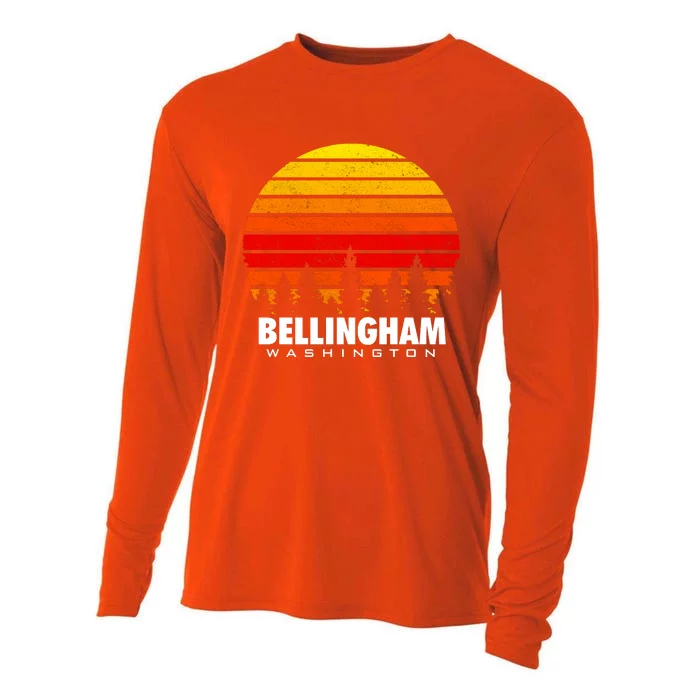 Bellingham Washington Wa Gift Retro 70s 80s Vintage Gift Great Gift Cooling Performance Long Sleeve Crew