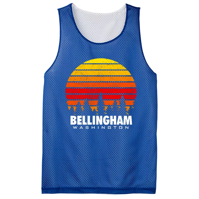 Bellingham Washington Wa Gift Retro 70s 80s Vintage Gift Great Gift Mesh Reversible Basketball Jersey Tank