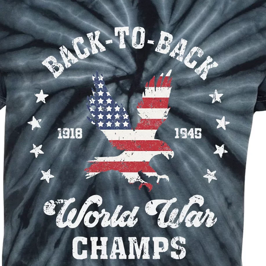 Backtoback World War Champs Kids Tie-Dye T-Shirt