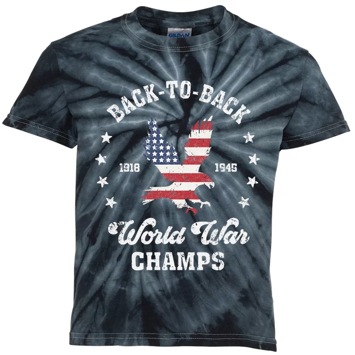 Backtoback World War Champs Kids Tie-Dye T-Shirt