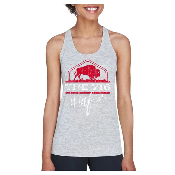 Bflo Wny West New York For The 716 Area Code Buffalo Ny Women's Racerback Tank